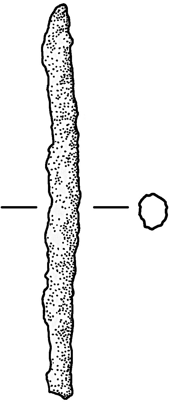 BCES 0486/1395<br>Cross section diameter=0.4 cm.
Round cross section.